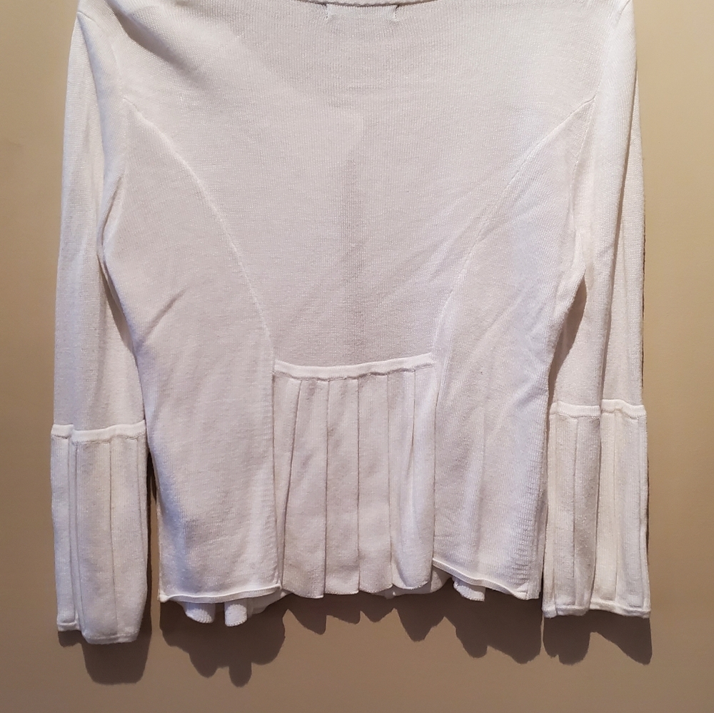 🌼3/25 George 3/4 sleeve lightknit crop sweater M - Picture 4 of 8